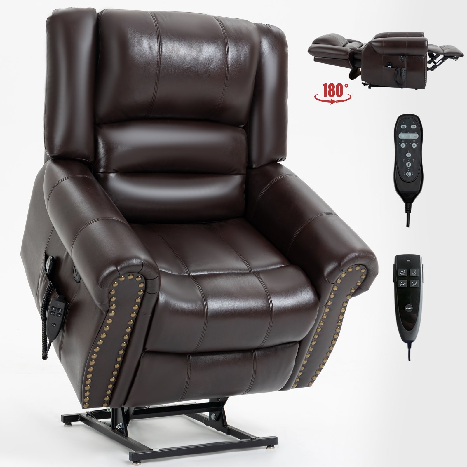 Large Dual-Motor Power Lift Heat & Massage Recliner detail image 113