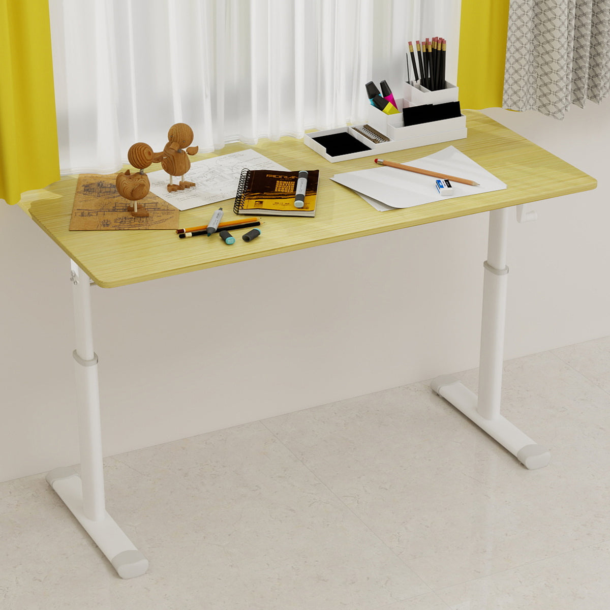 Height Adjustable Study Desk for Home Office workspace desk setup