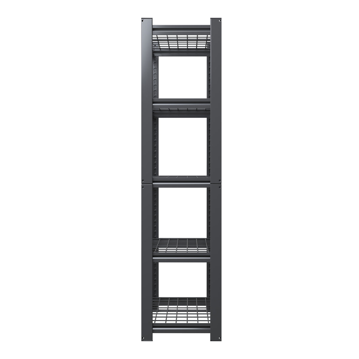 Industrial Heavy Duty Adjustable Metal Mesh Storage Shelving Unit for workshop, garage, storage, or utility use