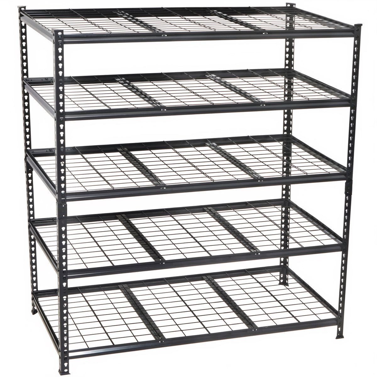 5-Tier Heavy-Duty Adjustable Metal Shelving Unit, 48" W x 24" D x 72" H for workshop, garage, storage, or utility use