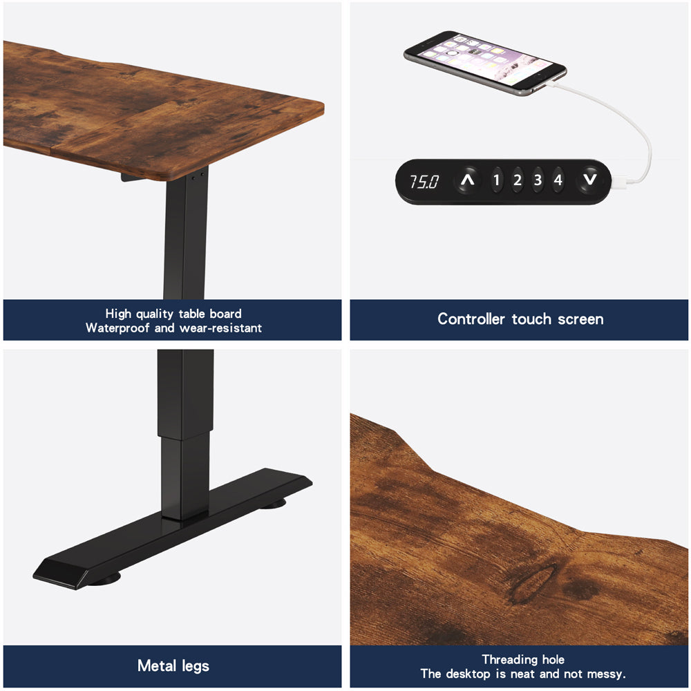55" x 24" Electric Standing Desk workspace desk setup