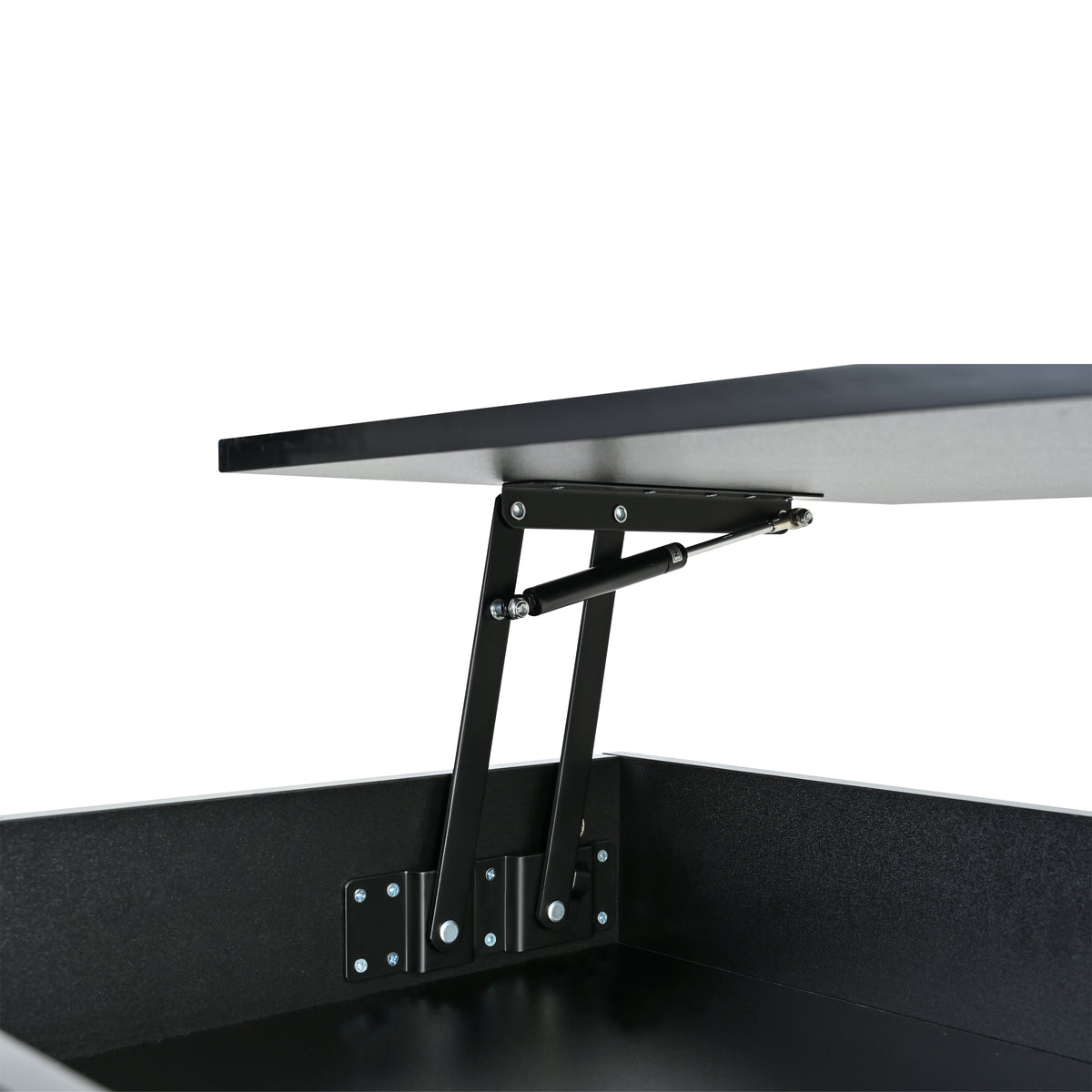 Lift-Top Coffee Table with Storage & LED Lights desktop storage organizer