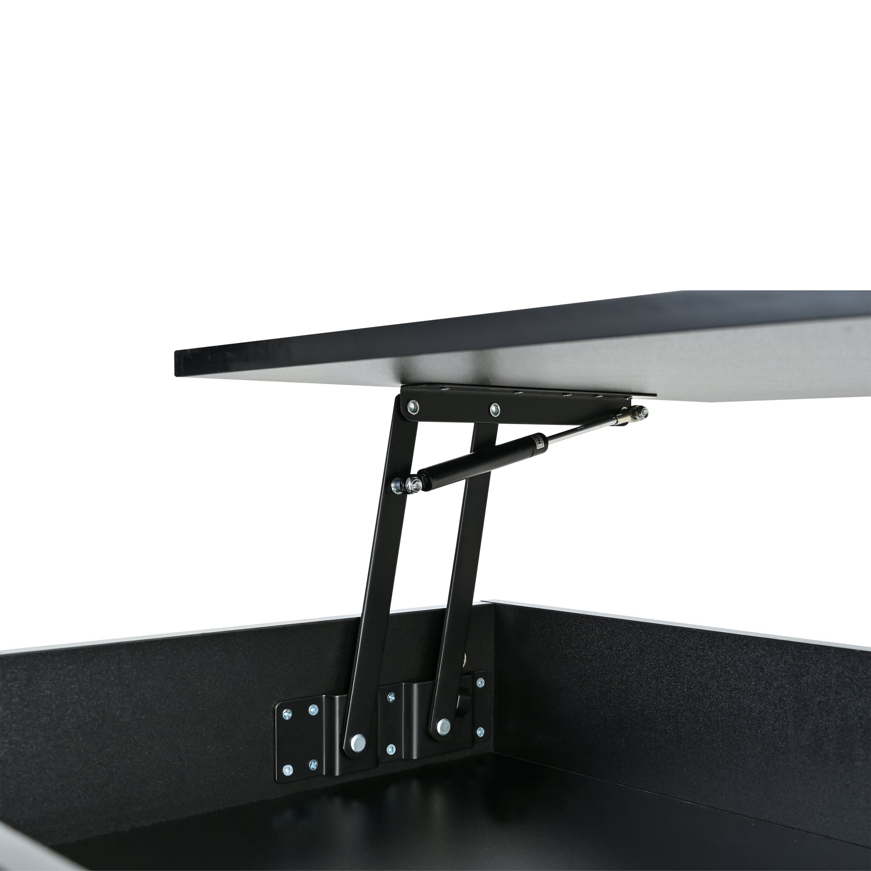 Lift-Top Coffee Table with Storage & LED Lights desktop storage organizer