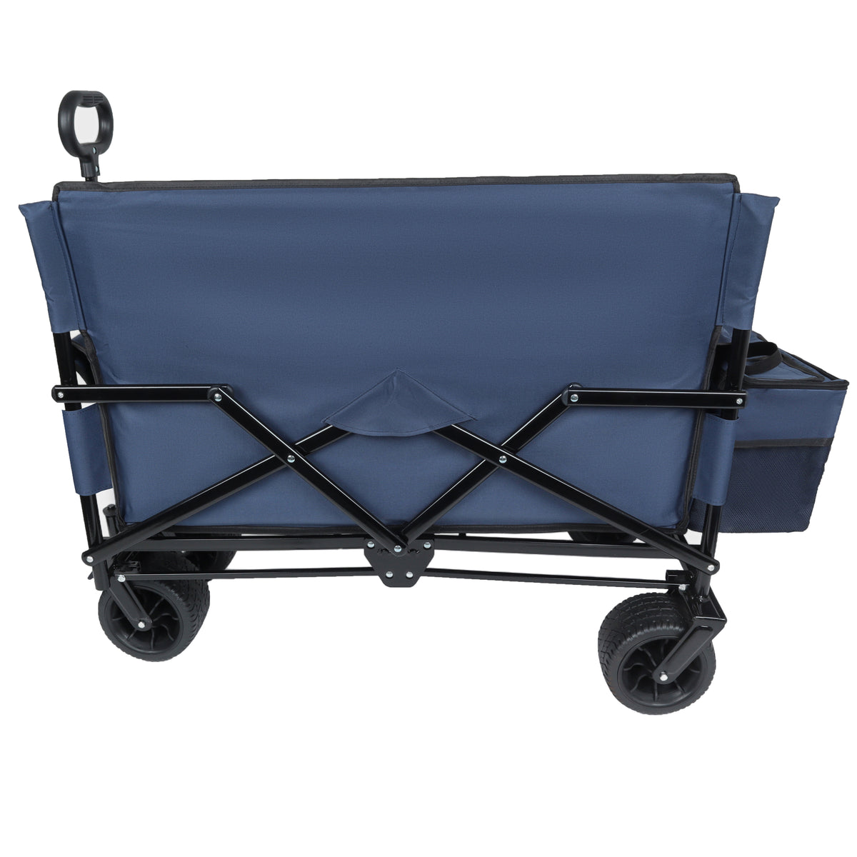 3-in-1 Folding Wagon Cart with Bench Seat & Storage for workshop, garage, storage, or utility use