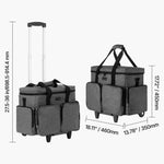 VEVOR rolling laptop bag with wheels and structured storage for work travel