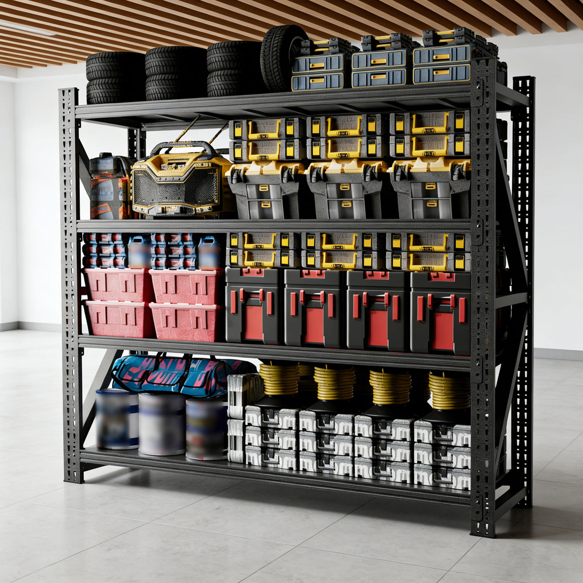 Heavy-Duty Adjustable Garage Shelving for Warehouse Storage for workshop, garage, storage, or utility use