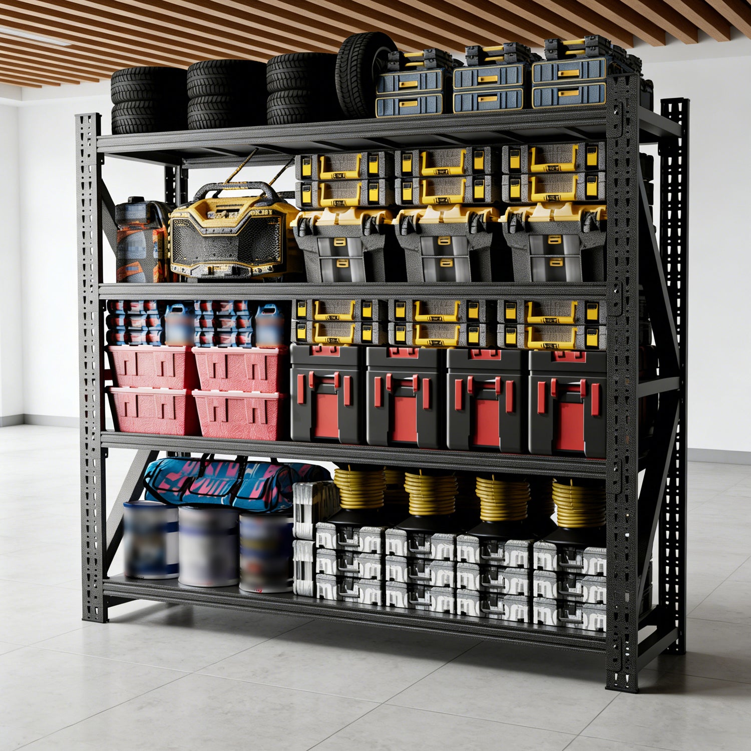 Heavy-Duty Adjustable Garage Shelving for Warehouse Storage for workshop, garage, storage, or utility use
