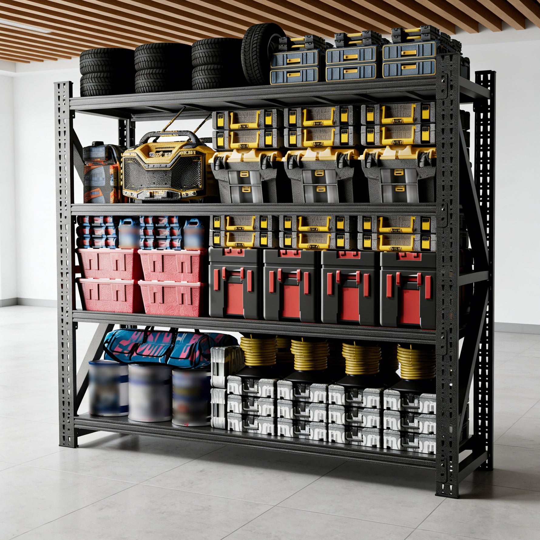 Heavy-Duty Adjustable Garage Shelving for Warehouse Storage for workshop, garage, storage, or utility use