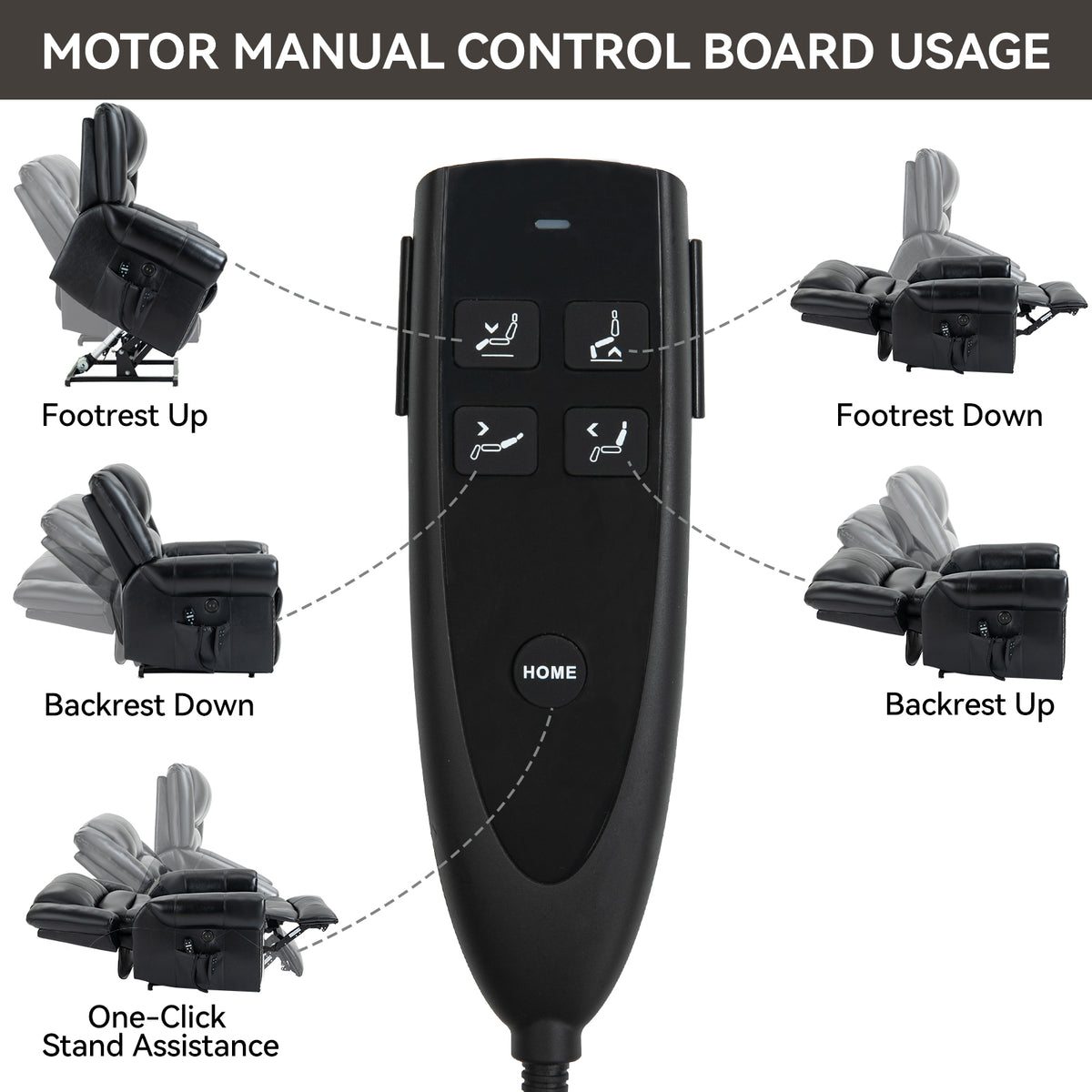 Dual-Motor Power Lift Heat & Massage Recliner detail image 34