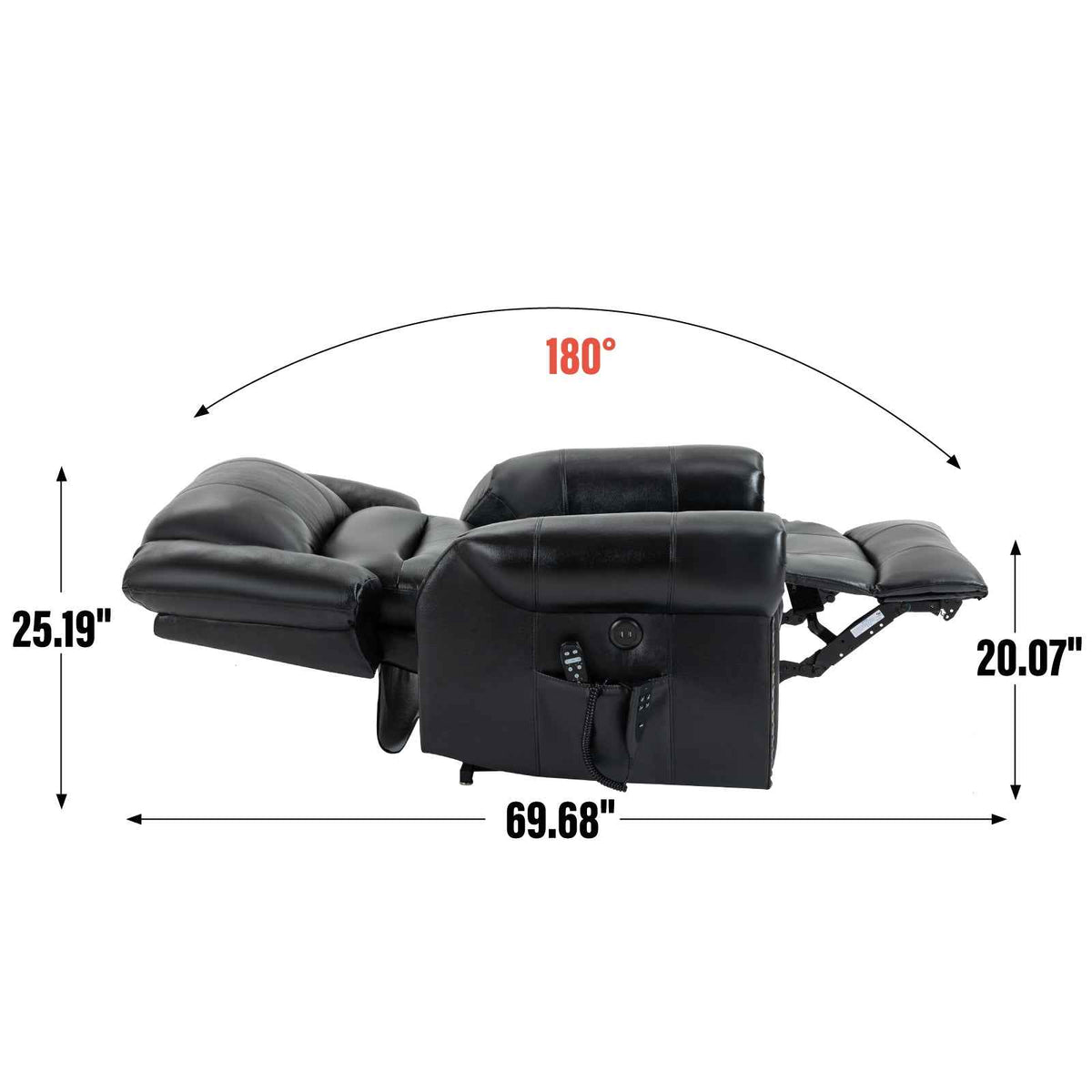 Dual-Motor Power Lift Heat & Massage Recliner detail image 24