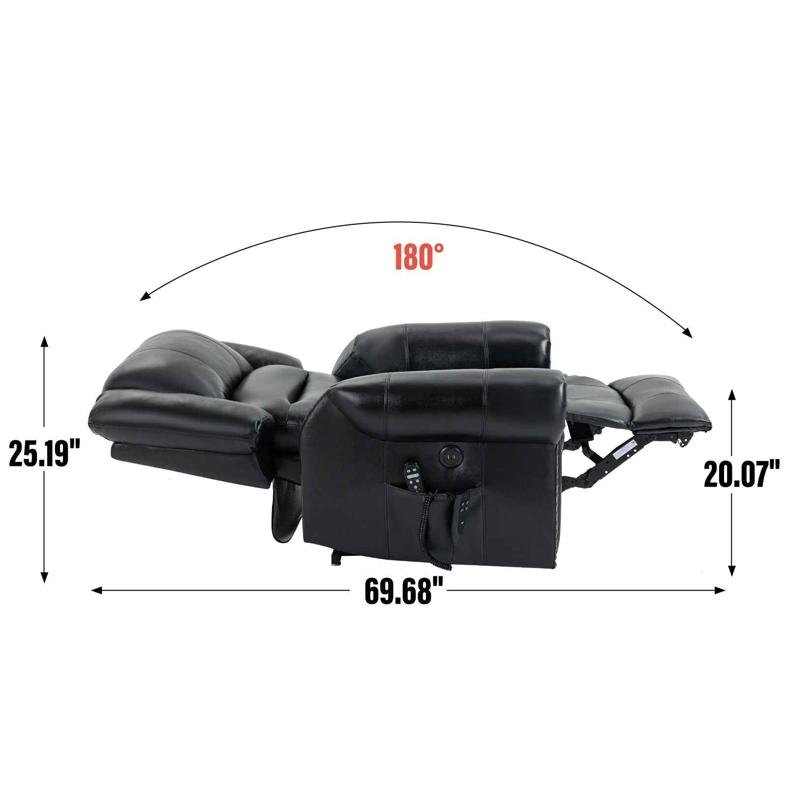 Dual-Motor Power Lift Heat & Massage Recliner detail image 24