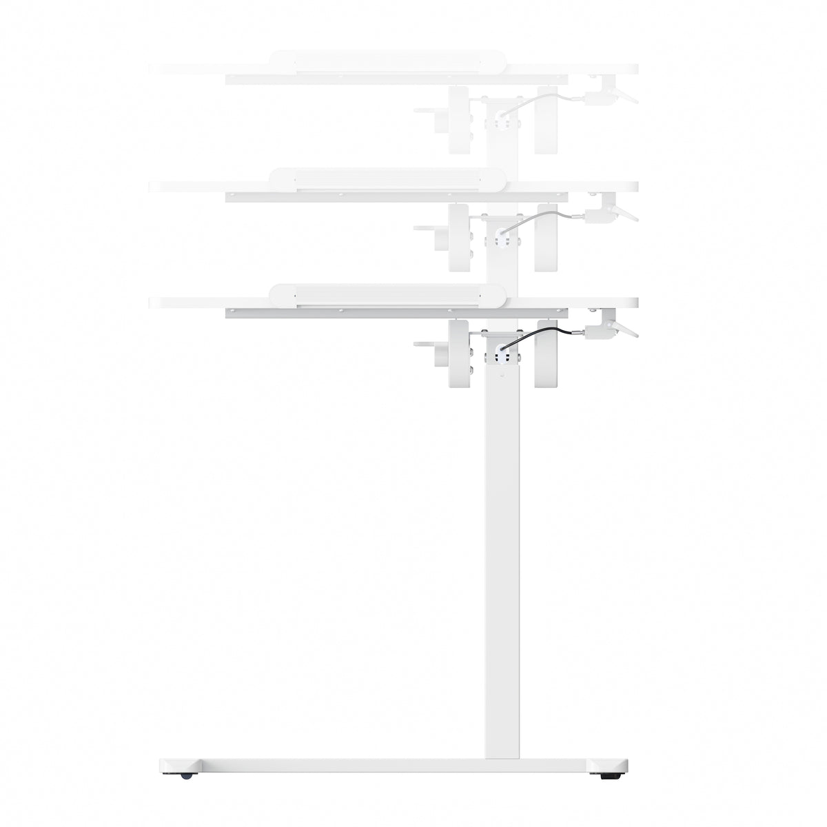 Techni Mobili Sit-to-Stand Rolling Adjustable Laptop Cart, White mobile laptop workstation