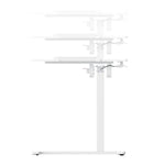 Techni Mobili Sit-to-Stand Rolling Adjustable Laptop Cart, White mobile laptop workstation