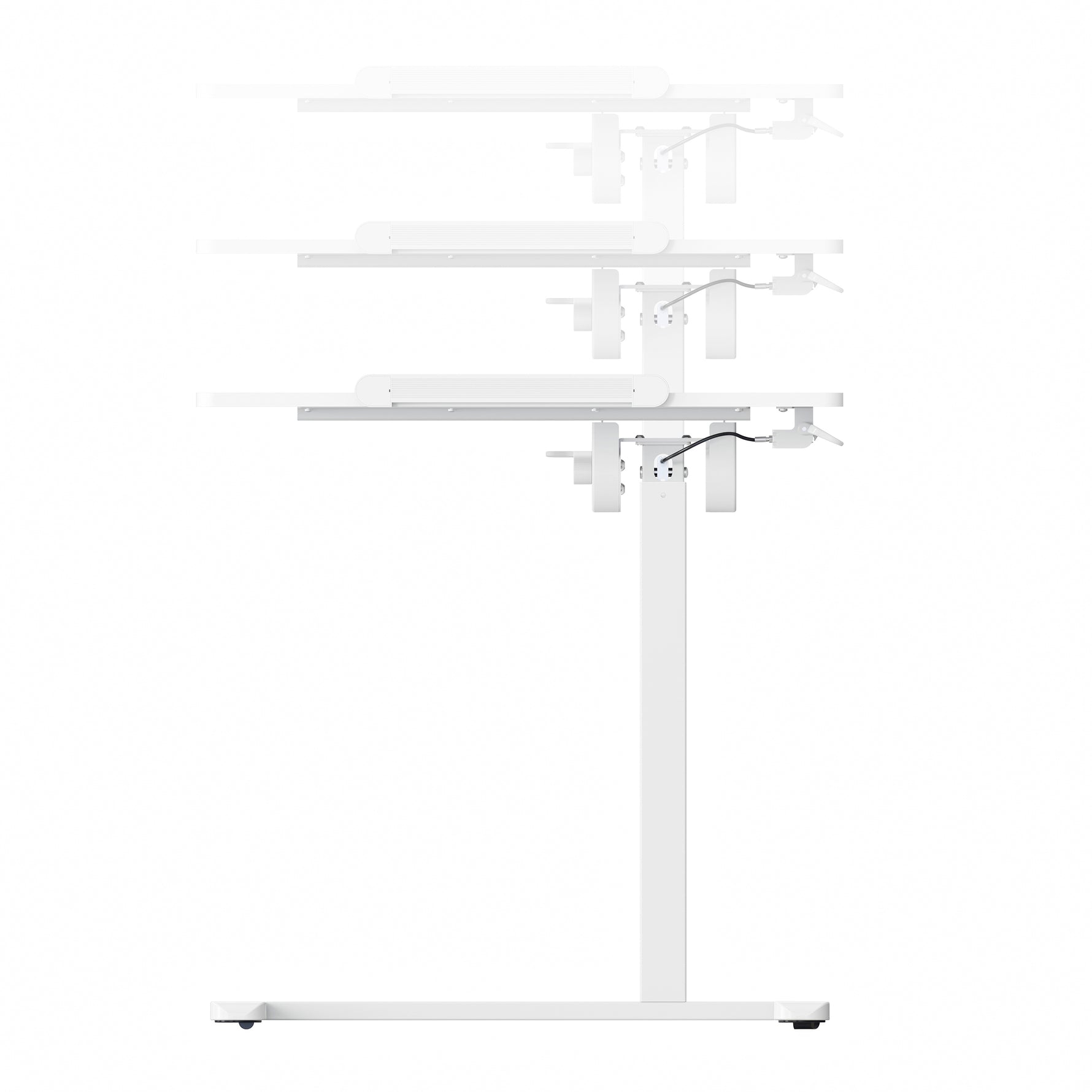Techni Mobili Sit-to-Stand Rolling Adjustable Laptop Cart, White mobile laptop workstation