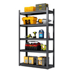 Industrial Heavy-Duty 5-Tier Adjustable Metal Shelving Unit for workshop, garage, storage, or utility use