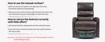 Heat Massage Manual Recliner Chair with Rocker and Swivel in Fabric for Living Room detail image 23