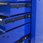 Rolling 5-Drawer Steel Tool Chest with Stainless Steel Top for workshop, garage, storage, or utility use