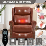 Heat Massage Manual Recliner Chair with Rocker and Swivel for Living Room detail image 134