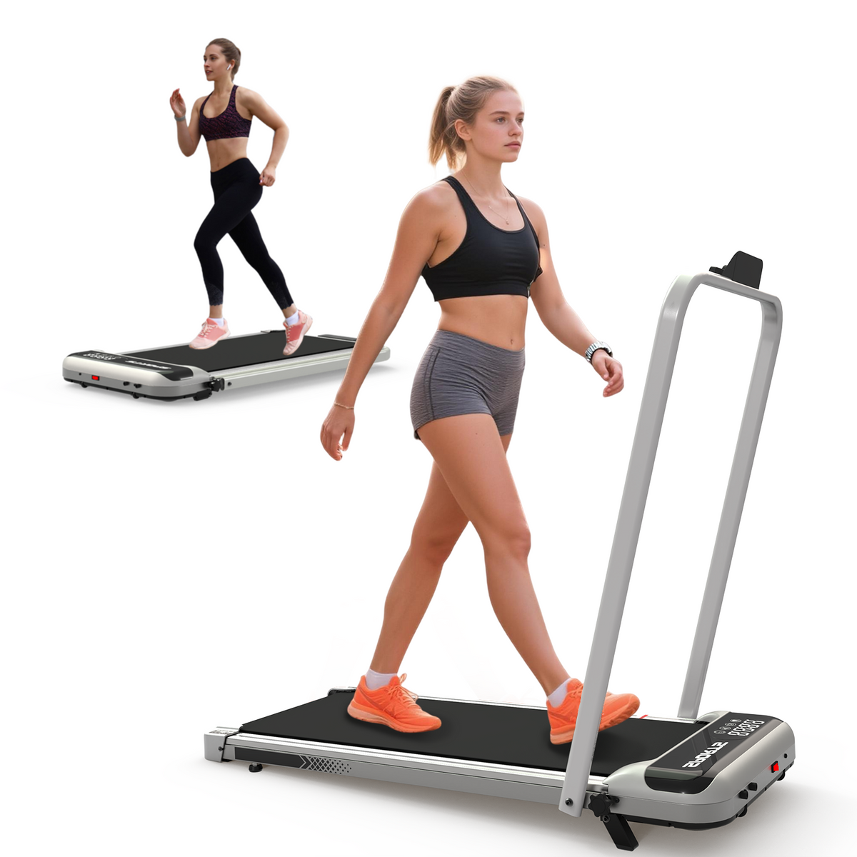 Foldable Under-Desk Walking Pad with Handlebar & Incline under-desk walking pad