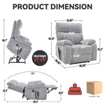 Dual-Motor Power Lift Recliner with Heat & Massage, 350 lb Capacity detail image 130