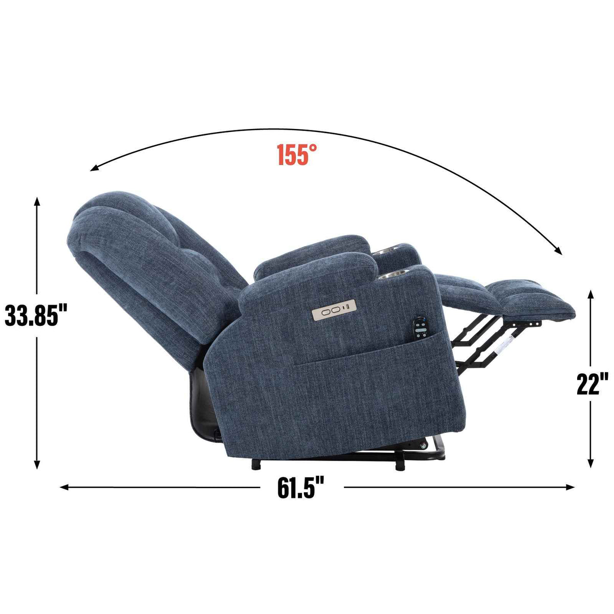 Large Dual-Motor Power Lift Heat & Massage Recliner detail image 61