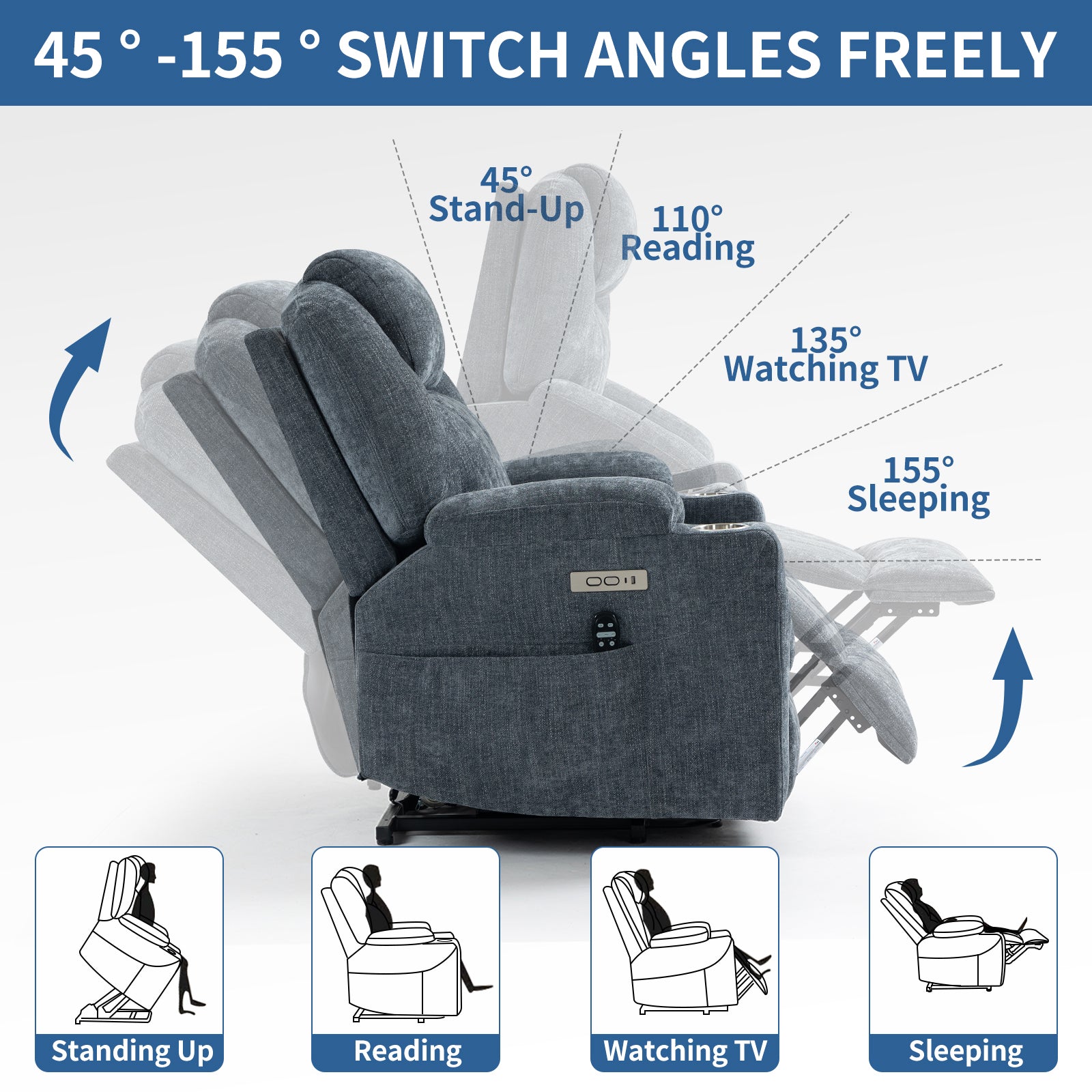 Dual-Motor Leather-Air Power Lift Recliner detail image 65