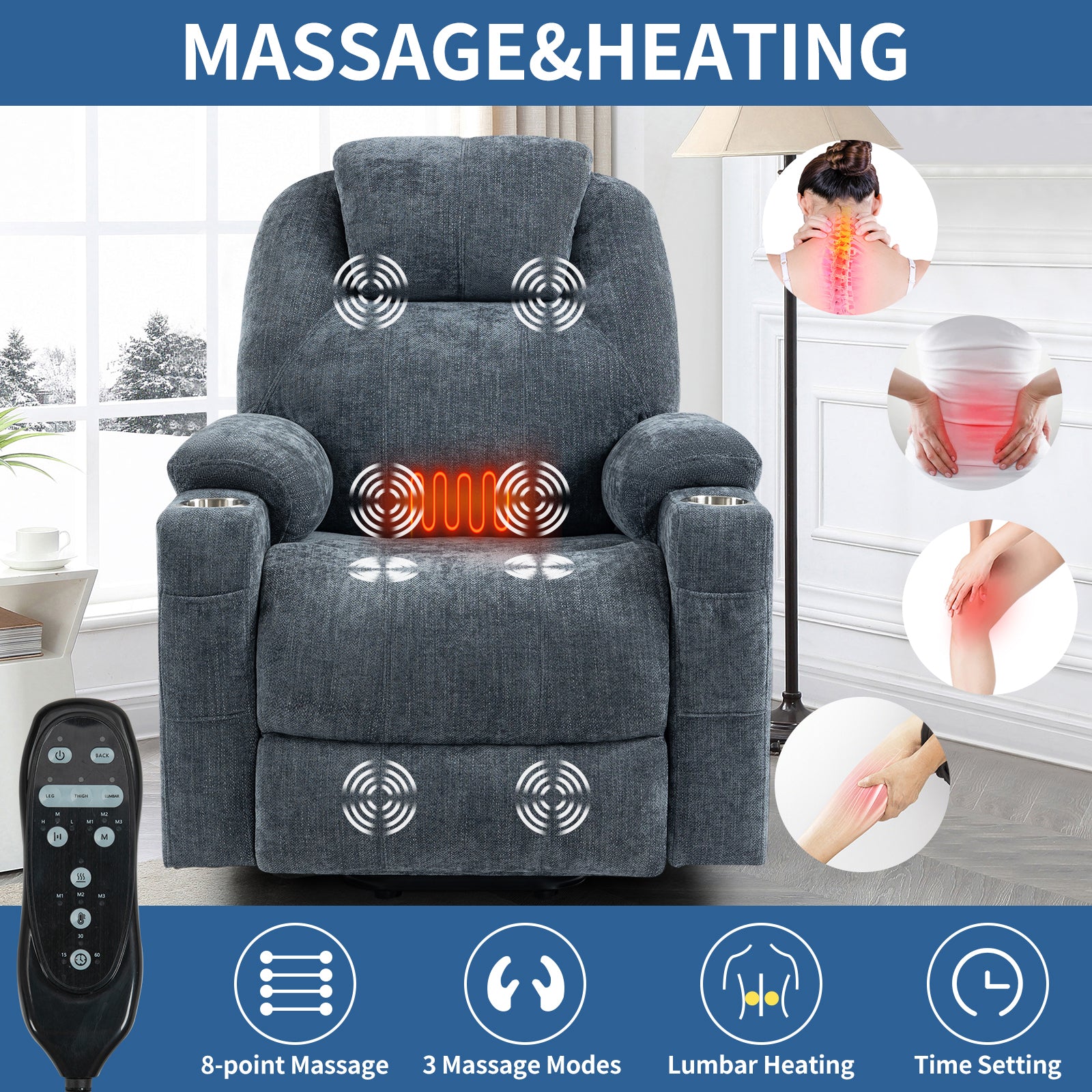 Dual-Motor Leather-Air Power Lift Recliner detail image 62