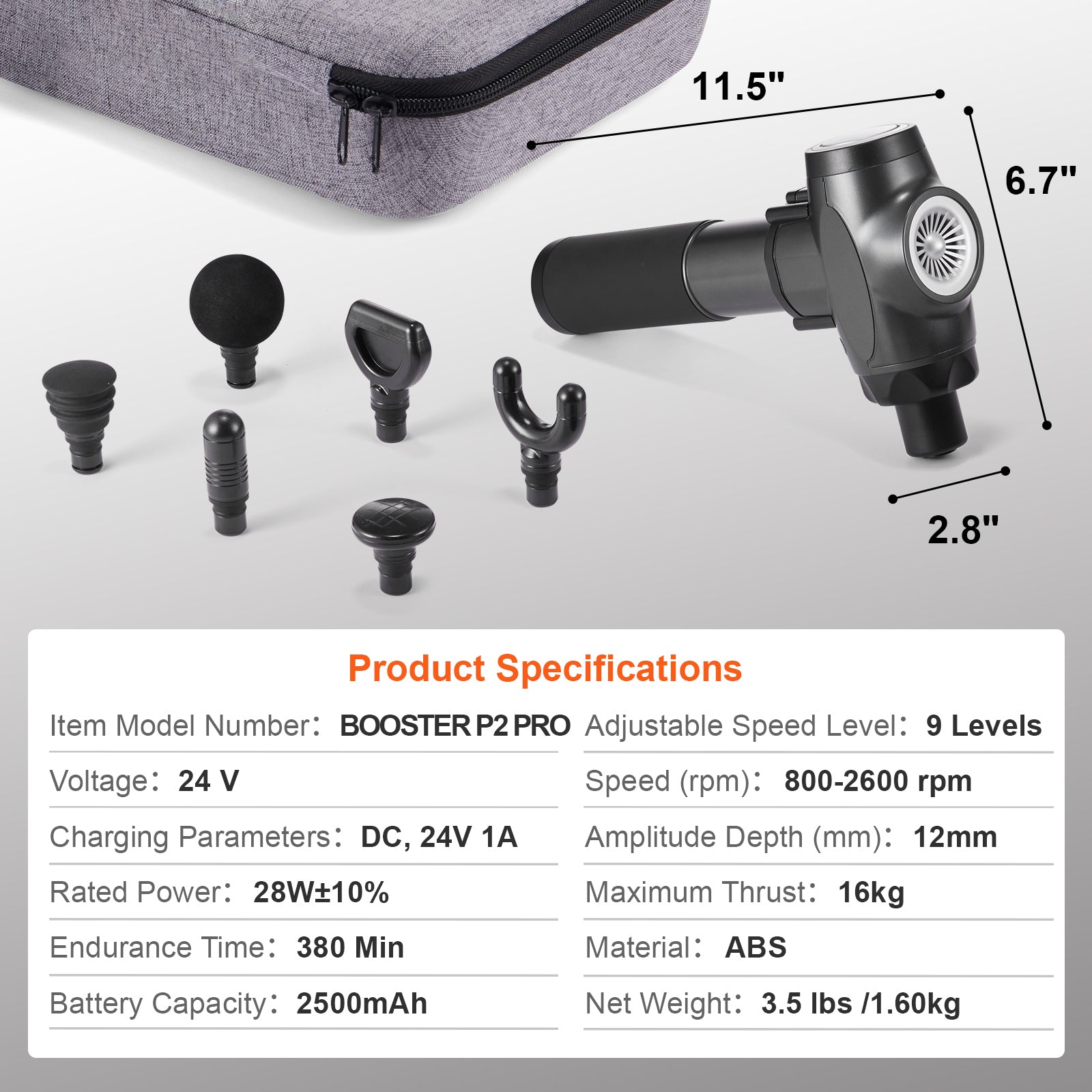 VEVOR Deep Tissue Percussion Massage Gun detail image 6