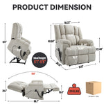 Dual-Motor Heat & Massage Power Lift Recliner, 350 lb Capacity detail image 8