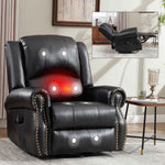 Heat Massage Manual Recliner Chair with Rocker and Swivel for Living Room detail image 93