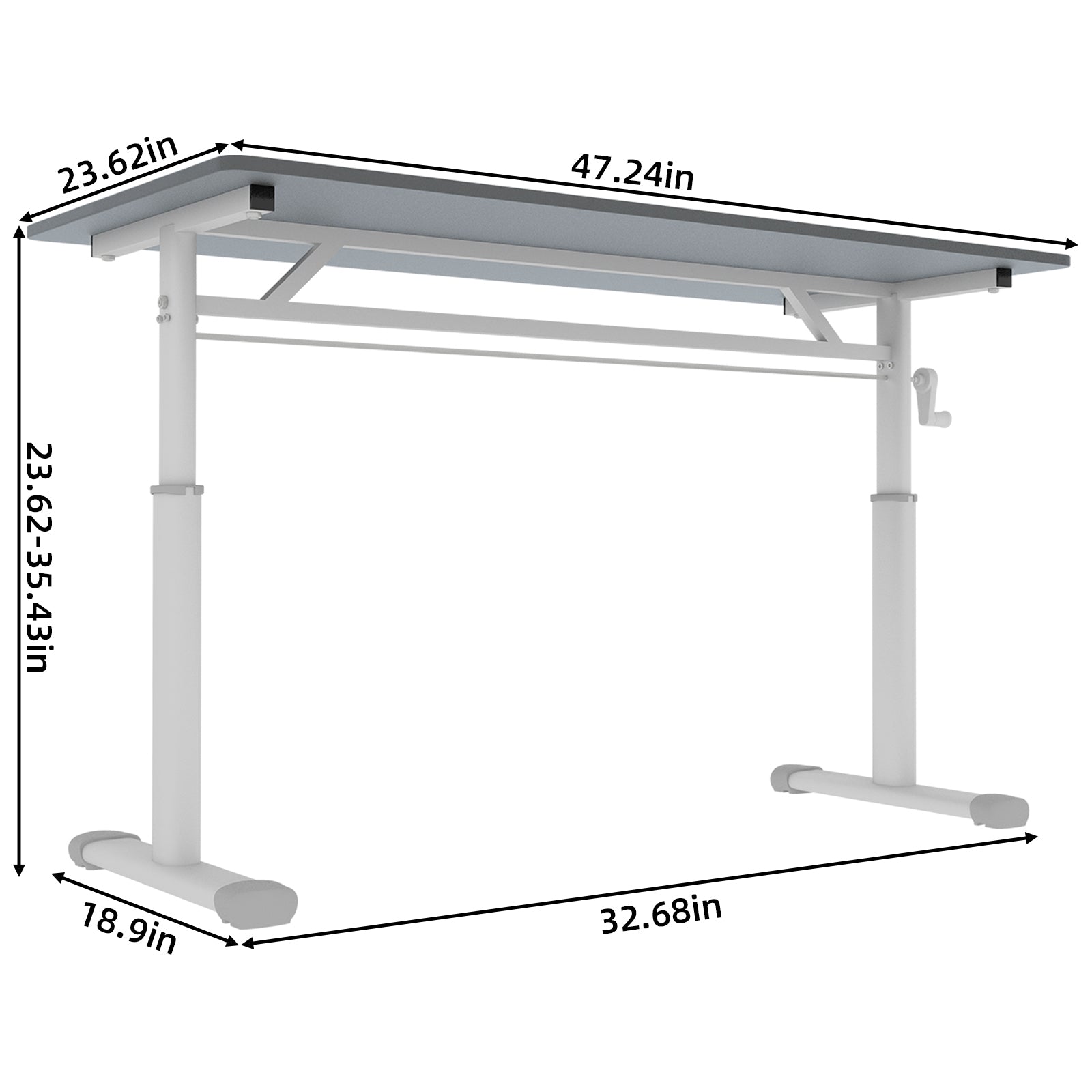 Height Adjustable Study Desk for Home Office workspace desk setup