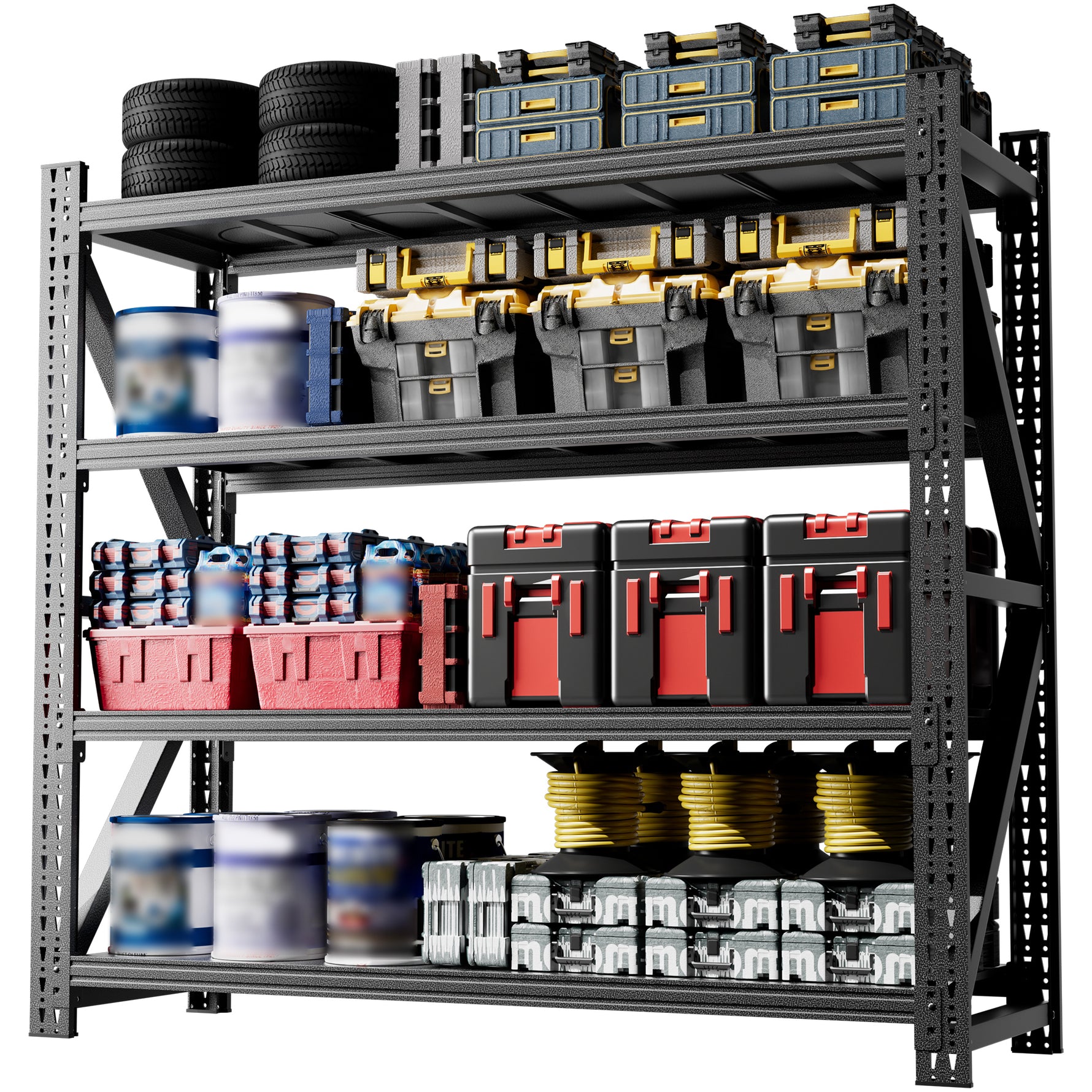 Heavy-Duty Adjustable Garage Shelving, 6000 lb Capacity for workshop, garage, storage, or utility use