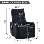 Chenille Single-Motor Power Lift Recliner with Massage & Heat detail image 67