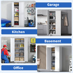 Locking Steel Garage Storage Cabinet with 4 Adjustable Shelves for workshop, garage, storage, or utility use
