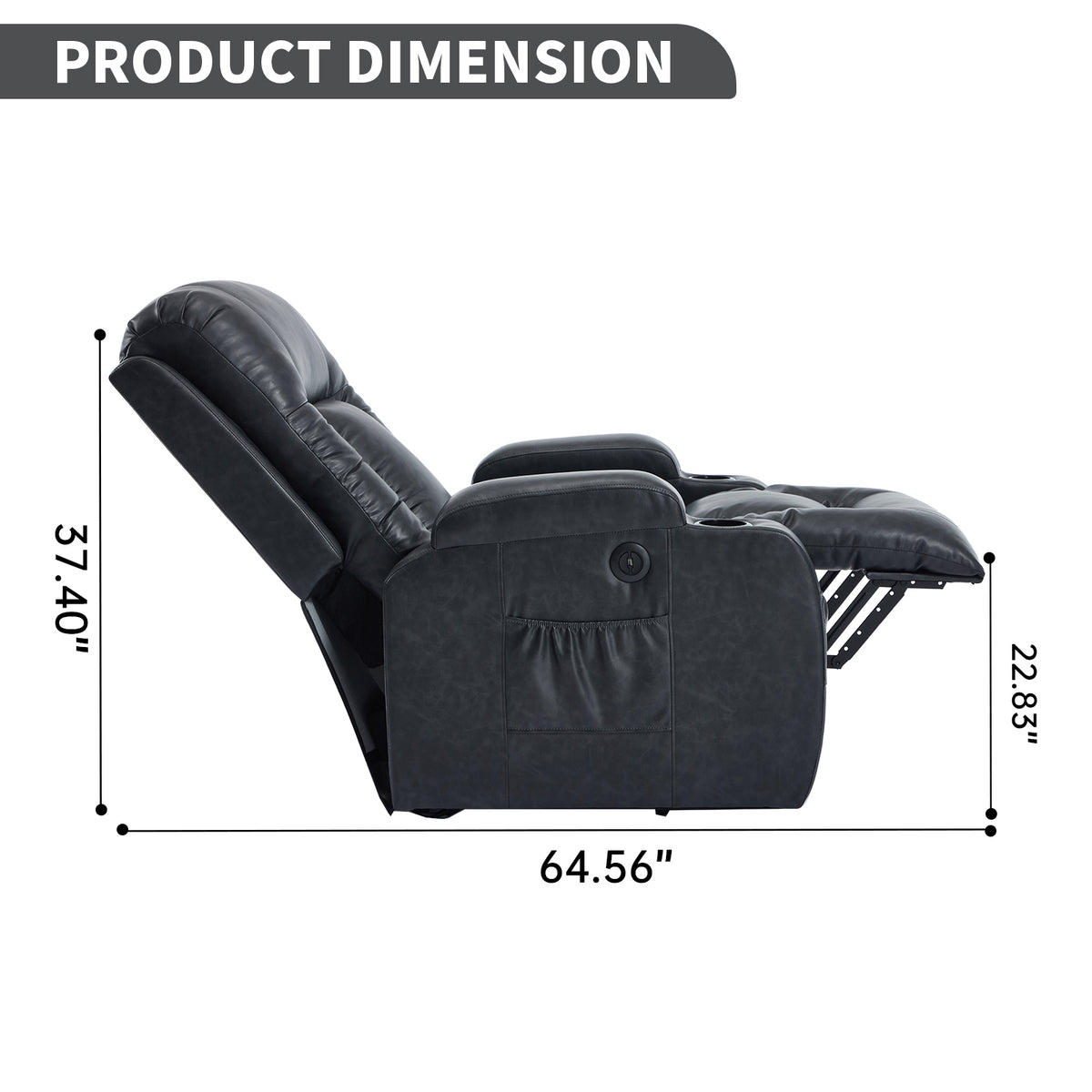PU Infinite Position Up to 350 lb Single Motor Power Lift Recliner Chair detail image 15