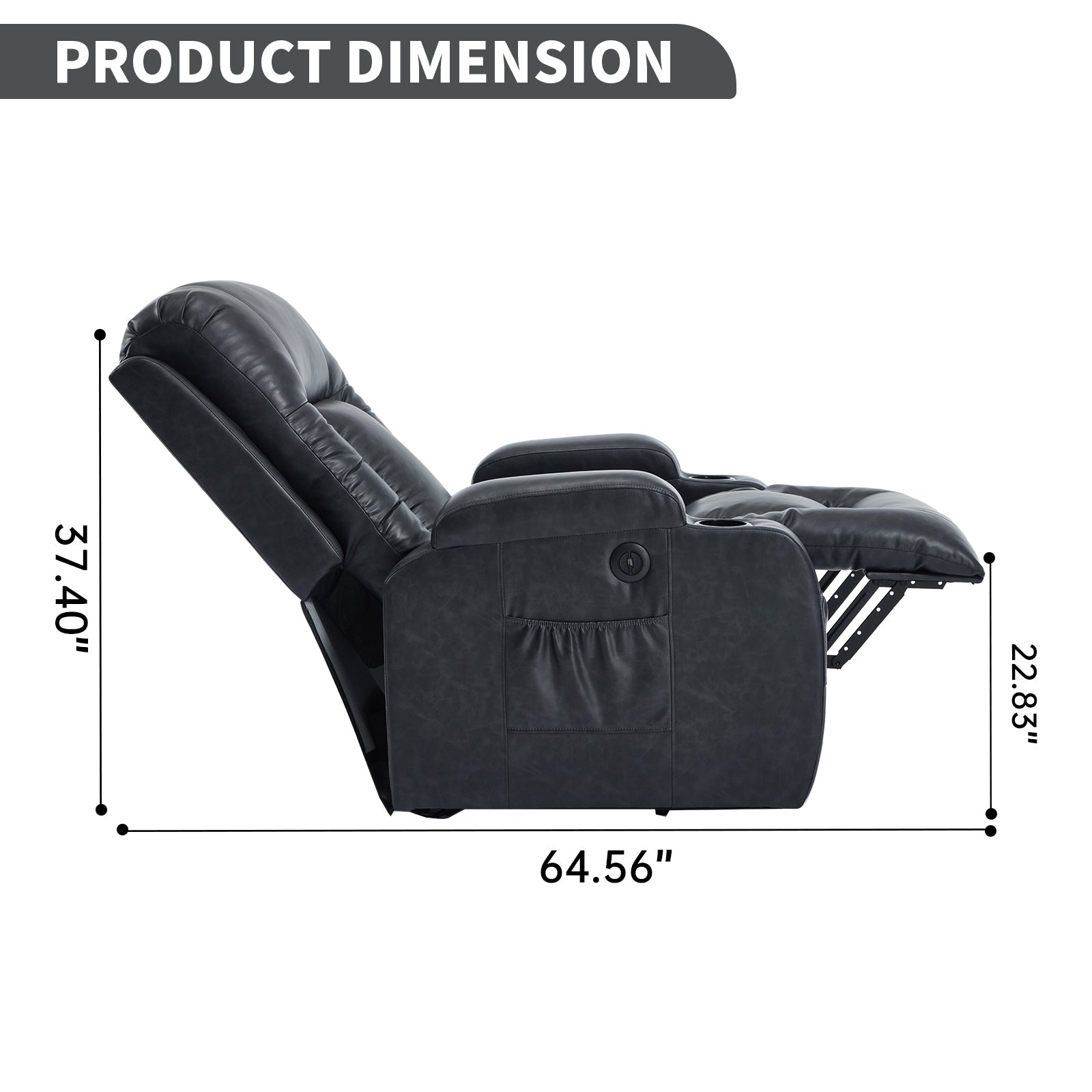 PU Infinite Position Up to 350 lb Single Motor Power Lift Recliner Chair detail image 15