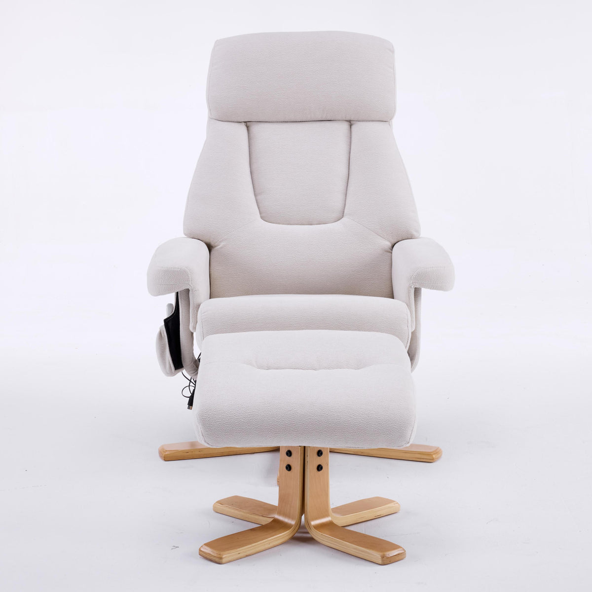 Modern Heated Massage 360° Swivel Recliner Accent Chair with Ottoman, Ergonomic detail image 19