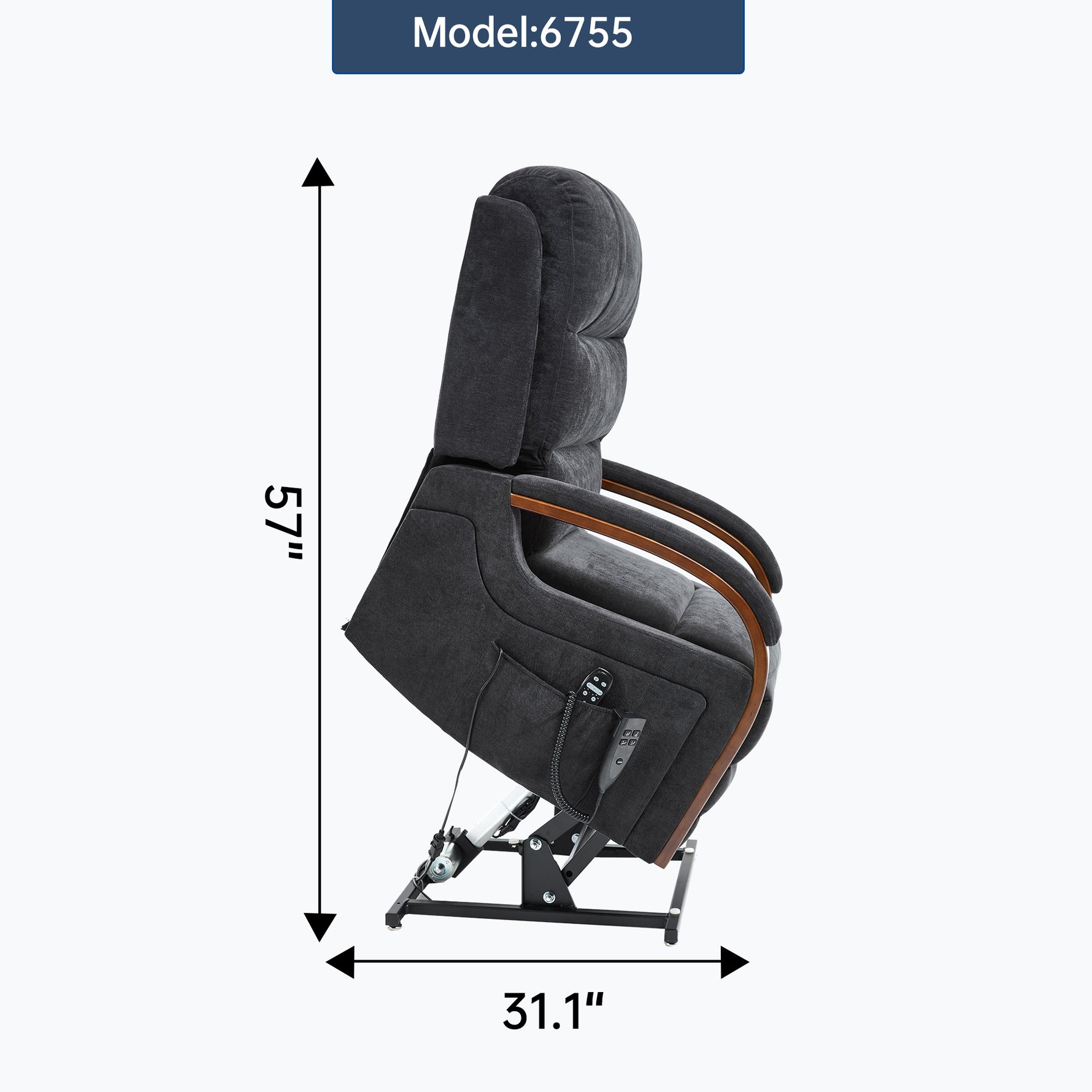 Power Chenille Lift Recliner Chair Dual Motor Infinite Position Up to 350 Pounds detail image 73