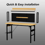 Heavy-Duty Adjustable Workbench with Pegboard & Wheels workshop project bench