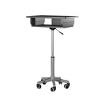 Techni Mobili Folding Table Laptop Cart, Graphite mobile laptop workstation
