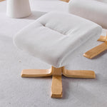 Modern Heated Massage 360° Swivel Recliner Accent Chair with Ottoman, Ergonomic detail image 16