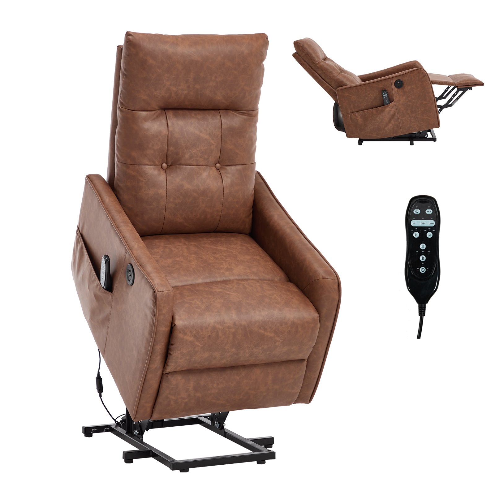 Single Motor Power Lift Recliner Chair with Massage & Heat detail image 102