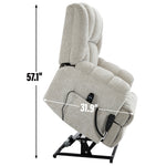 Dual-Motor Heat & Massage Power Lift Recliner, 350 lb Capacity detail image 12