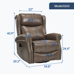 Heat Massage Manual Recliner Chair with Rocker and Swivel for Living Room detail image 121