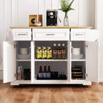 54 in. Rolling Kitchen Island with Drop Leaf & Storage product view 3