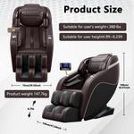 Zero Gravity Massage Chair with SL-Track, Heat, Foot Rollers & Smart LCD detail image 6