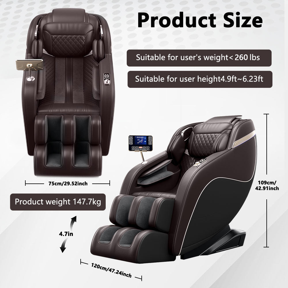 Zero Gravity Massage Chair with SL-Track, Heat, Foot Rollers & Smart LCD detail image 6