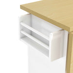 Farmhouse Kitchen Island with Drop Leaf, Power Outlet & 2 Seats product view 32