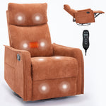 Heat Massage Manual Recliner Chair with Rocker and Swivel in Fabric for Living Room detail image 17
