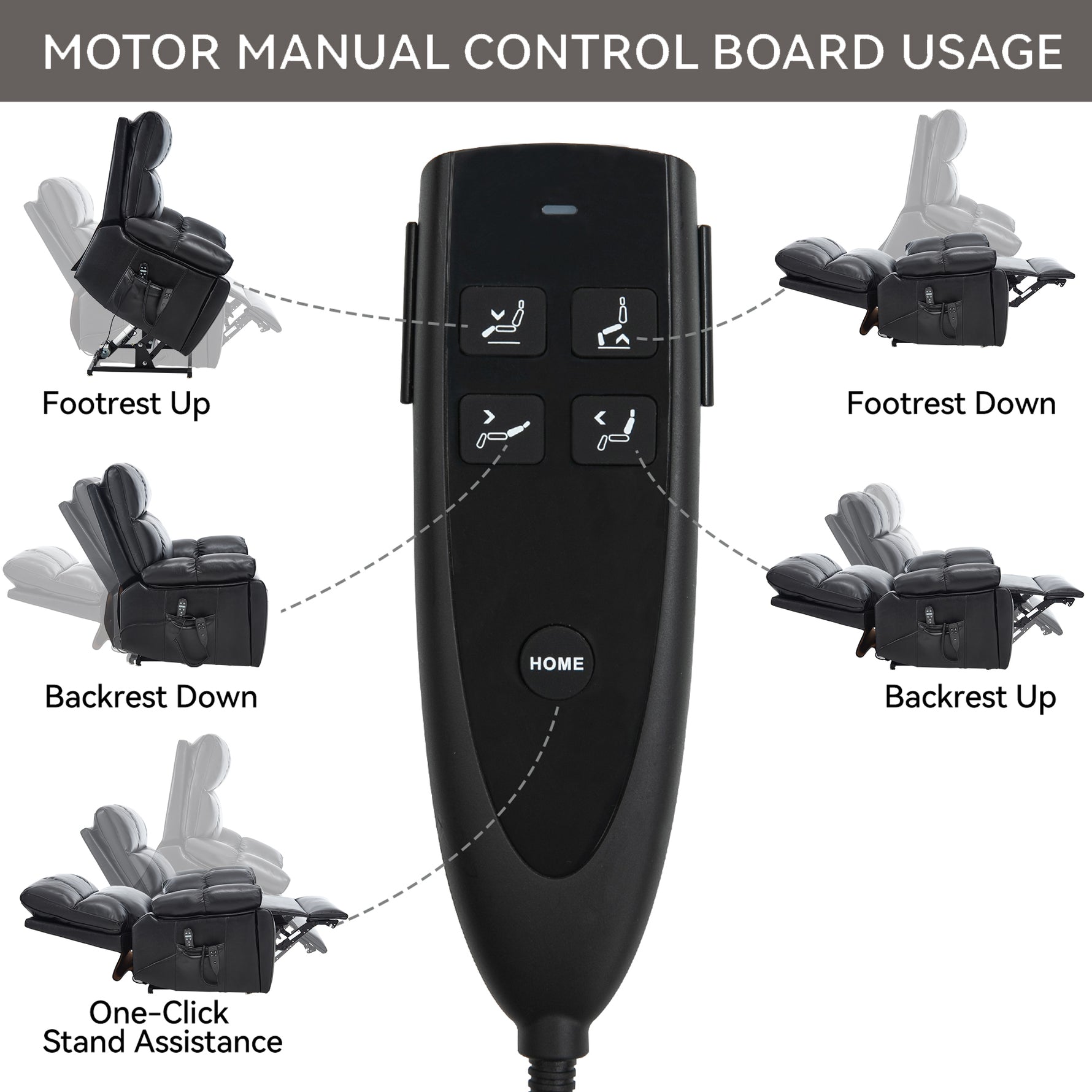 Dual-Motor Power Lift Recliner with Heat & Massage, 350 lb Capacity detail image 29